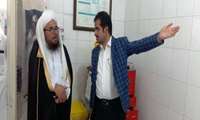 بازدید جناب مولانا ساداتی امام جمعه محترم اهل سنت سراوان از بخشهای مختلف بیمارستان رازی 
